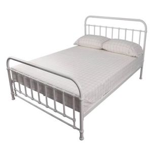 AKIRA QUEEN METAL BED WHITE
