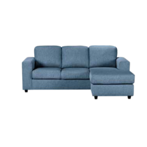 ALEX CANDY 3 SEATER WITH REVERSIBLE CHAISE STEEL BLUE