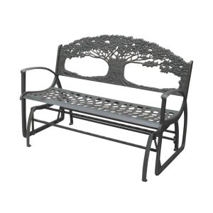 CAST IRON GLIDER BENCH - TREE