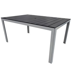 HARTWOOD DINING TABLE 150X90CM SILVER/BLACK