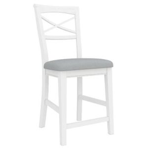 HAMPTON BAR CHAIR FABRIC SEAT WHITE