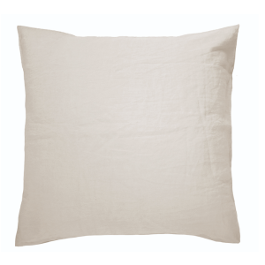 LINEN EUROPEAN PILLOWCASE PEBBLE