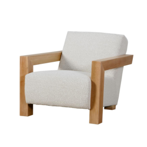 ROSSI S7376B ACCENT CHAIR LISA FABRIC CREAM