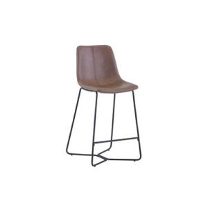 STANWELL BAR CHAIR METAL LEGS BROWN