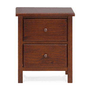 TOWN HOUSE 2 DRAWER BEDSIDE TABLE WALNUT