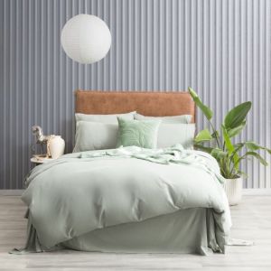 ULTRA PLUSH VINTAGE SINGLE QUILT COVER SET SAGE