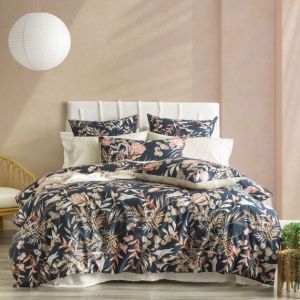 WARATAH MIDNIGHT QUEEN QUILT COVER SET