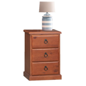 ATLAS 3 DRAWER BEDSIDE TABLE