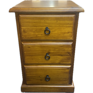 SOMERTON 3 DRAWER BEDSIDE TABLE