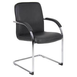 MONACO VISITOR CHAIR BLACK PU